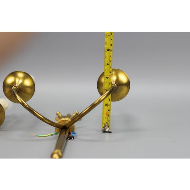 French Art Deco Brass Twin-Arm Sconces, 1930, Set of 2 For Sale - Image 18 of 18
