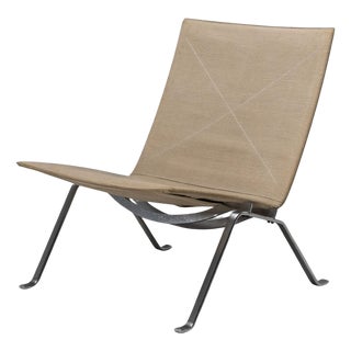 PK22 Chair in Canvas attributed to Poul Kjærholm for EKC, Denmark, 1956 For Sale