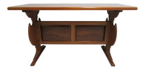 Vintage Solid Teak Mid Century High Top Dining Table Bar Custom