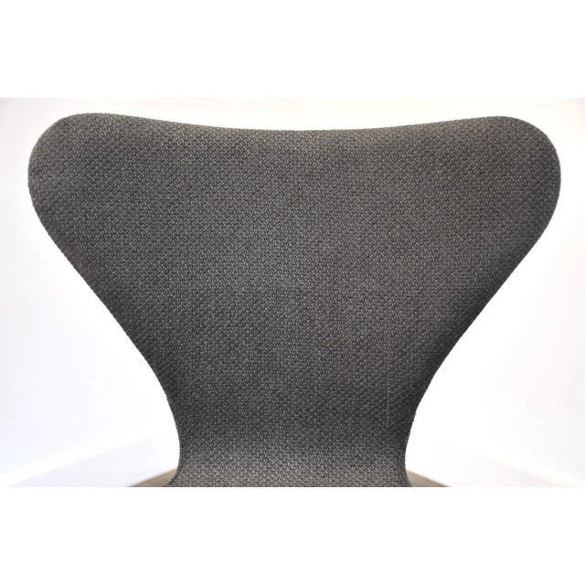 1970s Grey Tweed and Chrome Modern Desk Chair For Sale - Image 4 of 10