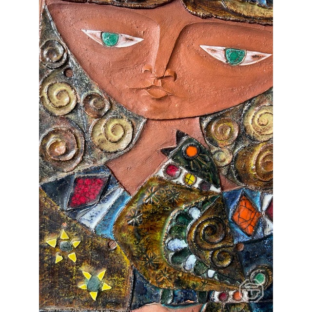 Rare ceramic unique piece by the artist "ZOZO" Roland Zobel in Anduze made in his workshop in the Cyclades in the south of...