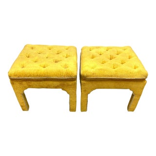 Pillow Top Tufted Ottomans For Sale