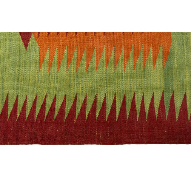 Textile Handwoven Wool Kilim Rug, 2000 For Sale - Image 7 of 9