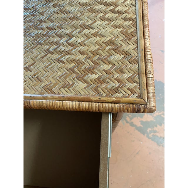 Bamboo Rattan Chest For Sale - Image 4 of 5