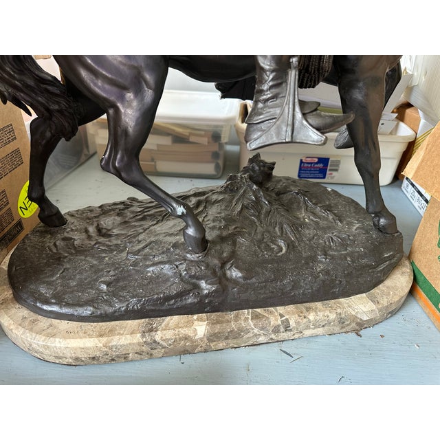 Mid 20th Century Mid 20th Century Antoine-Louis Barye Cavalier Arabe Horseman For Sale - Image 5 of 8