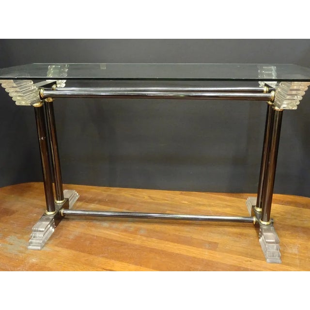 1970s Vintage Methacrylate Console Table For Sale - Image 5 of 14