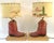Cabin Mid-Century Children's Cowboy Boot Lamps W/Hand Painted Shades / Pair For Sale - Image 3 of 10