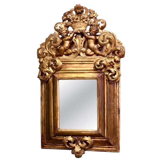 Gold Large 19th Century Regency Carved Gilt Mirror, 1800s For Sale - Image 8 of 8