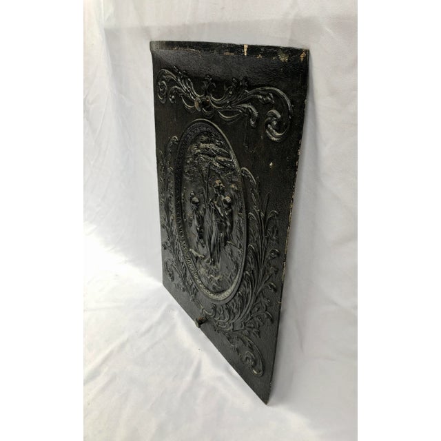 Black Late 1800s Cast Iron Summer Fireplace Door/Grate/Screen For Sale - Image 8 of 13