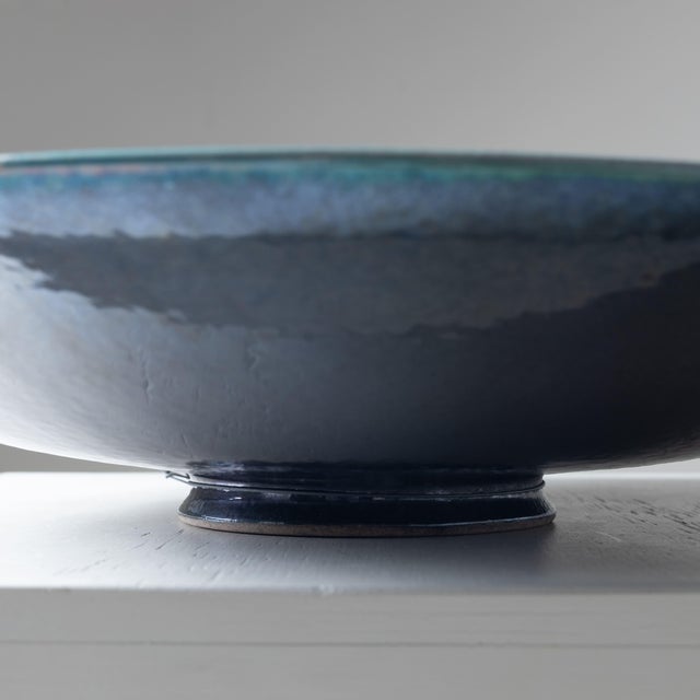 Mid-Century Modern Large Glazed Ceramic Plate, 1960s For Sale - Image 3 of 13