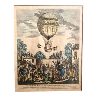 British Balloon Lithograph, Framed For Sale