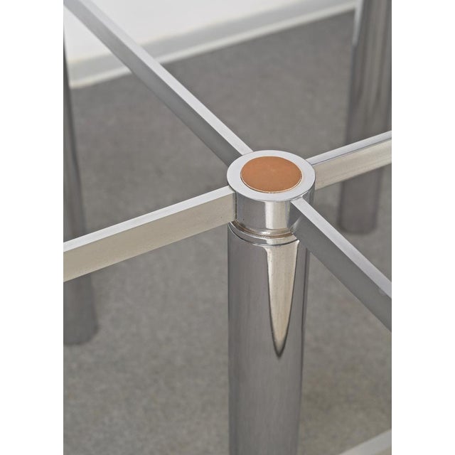 Andre Dining Table in Chrome & Smoked Glass attributed to Tobia Scarpa for Gavina, Italy, 1968 For Sale - Image 6 of 18