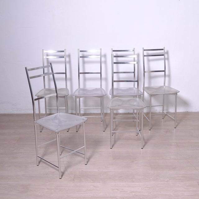 Vintage Italian Chairs by Ycami Bagutta, 1980, Set of 6 For Sale - Image 4 of 18