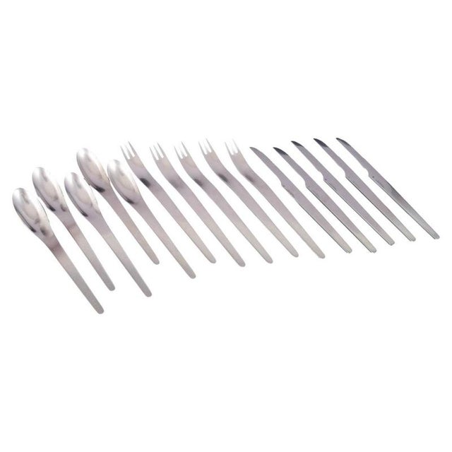 Complete Service for Five Persons by Arne Jacobsen for Georg Jensen, 1970s, Set of 15 For Sale - Image 6 of 6