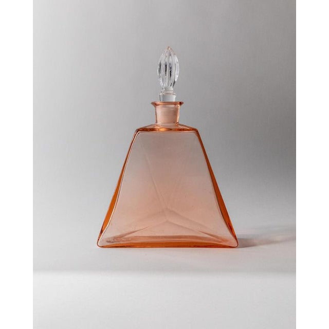 Vintage Rosaline Murano Glass Decanters with Stoppers, 1940s, Set of 2 For Sale - Image 5 of 11