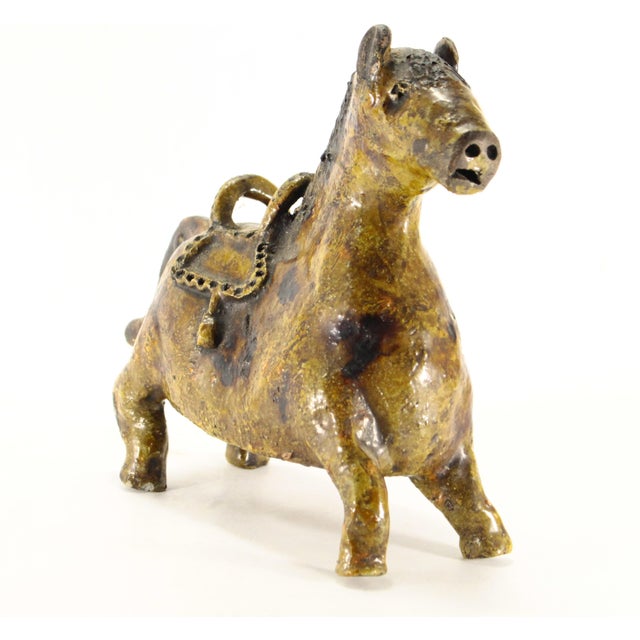 Mid 20th C. Earthenware Ceramic Horse Coin Bank, Mexican Barrio De La Luz For Sale - Image 4 of 18