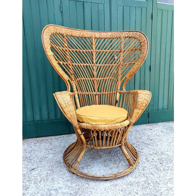 Emmanuelle Armchair in Rattan by Gio Ponti, Italy, 1960 For Sale - Image 10 of 13