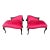 Bespoke Carla Lounge Cherry Cerise Velvet Chairs - A Pair For Sale
