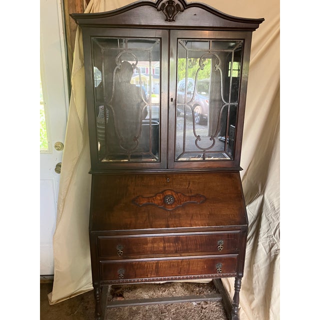 Antique Mahogany Secretary Desk For Sale - Image 9 of 12