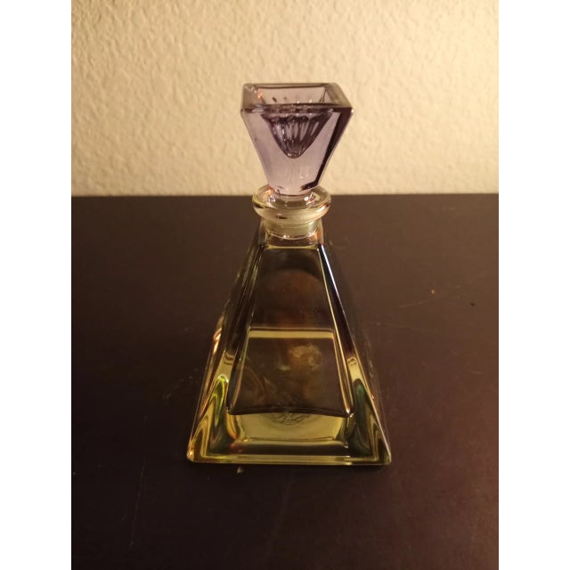 1980s 1980s Royal Crystal Rock Italian Pyramid & Round Perfume Bottles - Set of 2 For Sale - Image 5 of 8