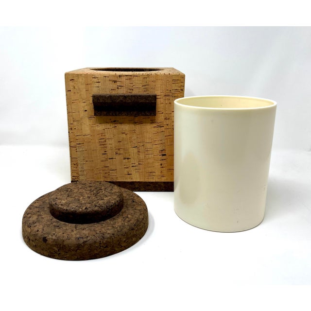 Mid-Century Modern 1970s Mid Century MOdern Two-Tone Cork Ice Bucket For Sale - Image 3 of 12