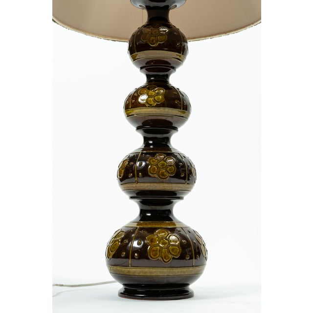 Forest Green Ceramic Floor Lamp from Kaiser Leuchten, 1970s For Sale - Image 8 of 9