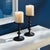 In a playful nod to the old way of counting, the notches along the body of these candle stands add a modern touch. This...