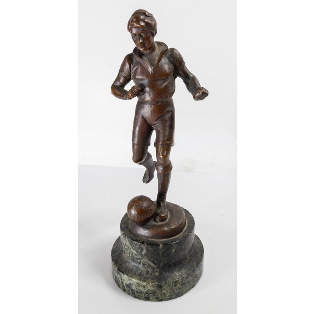 Early 20th Century Austrian Bronze of a Footballer Soccer Player For Sale In New York - Image 6 of 10
