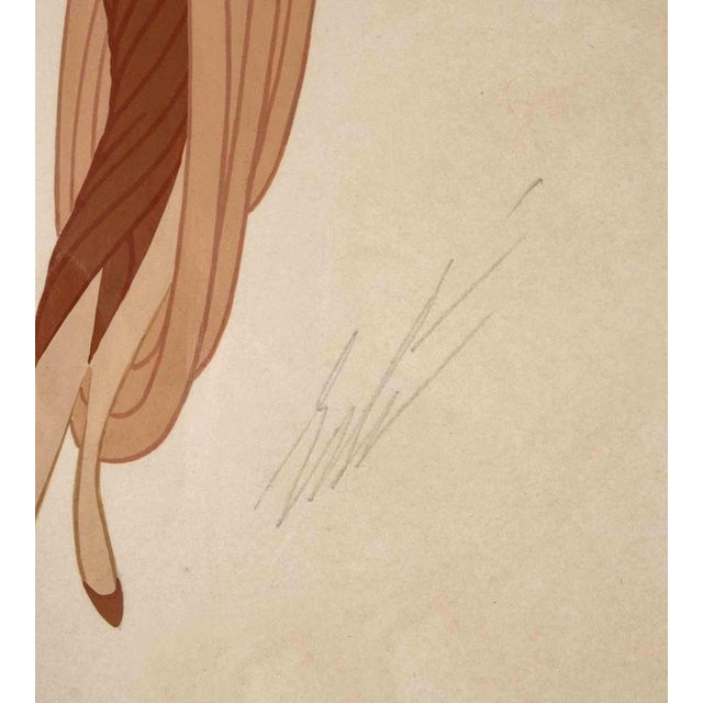 Erté, Tomorrow Afternoon, 1951, Gouache on Paper, Framed For Sale - Image 3 of 5