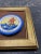 Mounted Caviar Tin on Leather Framed in Vintage Gilt Wood Frame For Sale - Image 6 of 8