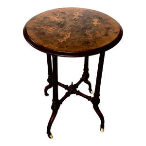 Continental Marquetry Side Table