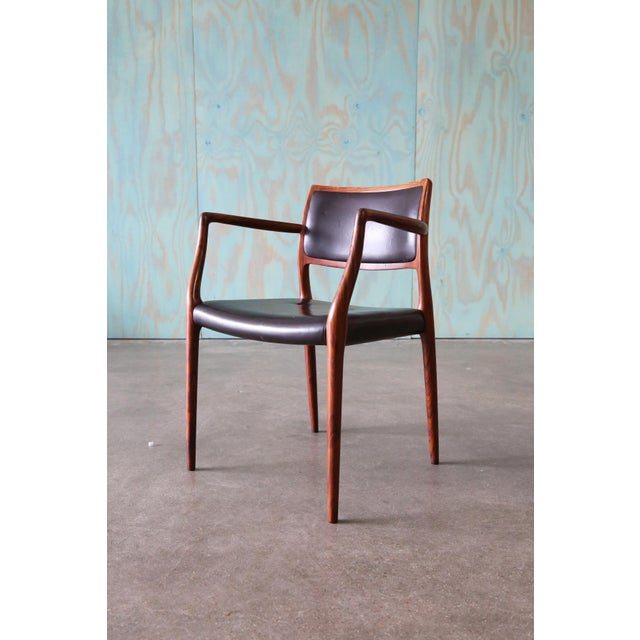 Pair of Rosewood Niels Moller Model 65 Carver Armchairs C 1960s Danish For Sale - Image 13 of 17