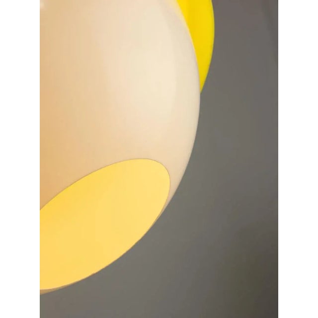 Space Age Yellow Acrylic Glass Pendant Lamp, 1970s For Sale - Image 9 of 13