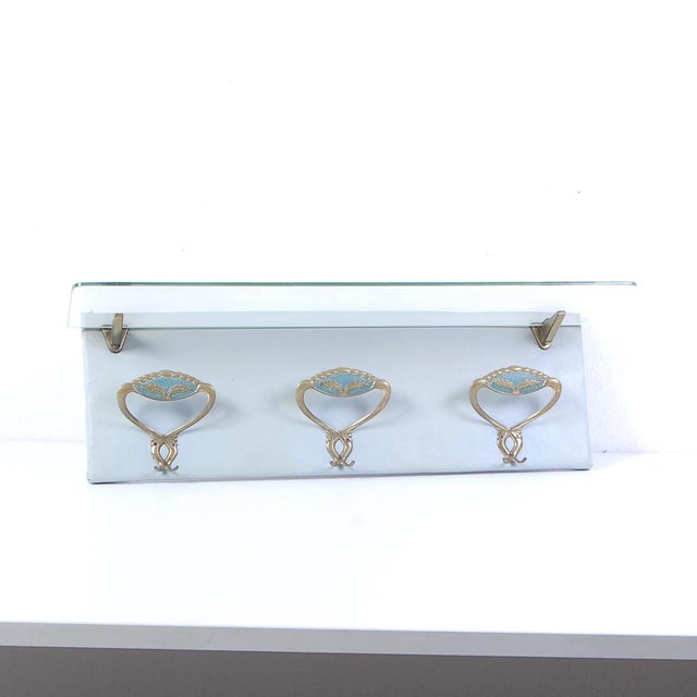 Mid-Century Modern Wall Coat Hanger, Italy, 1960s For Sale - Image 3 of 15