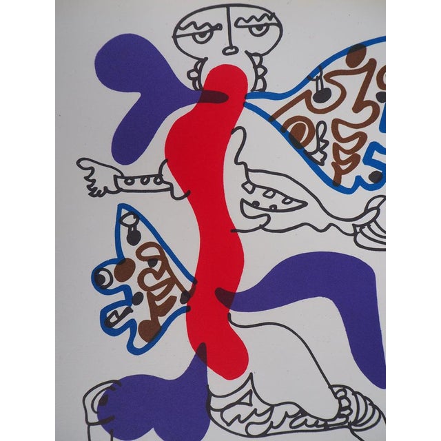 Charles Lapicque (1898-1988) The Butterfly Woman Original color lithograph On heavy paper, 24 x 31 cm (approx. 9 x 12...