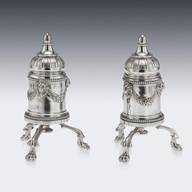 Metal Antique French Silver Salt and Pepper Mills from Odiot, Paris, 1880s, Set of 4 For Sale - Image 7 of 18