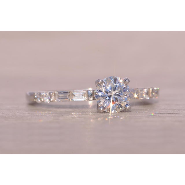 Silver The One: Natural Diamond Engagement Ring in White Gold For Sale - Image 8 of 11