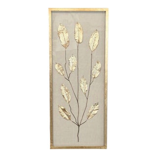 Uttermost Gold Leaf Botanical Wall Art Framed Decor For Sale