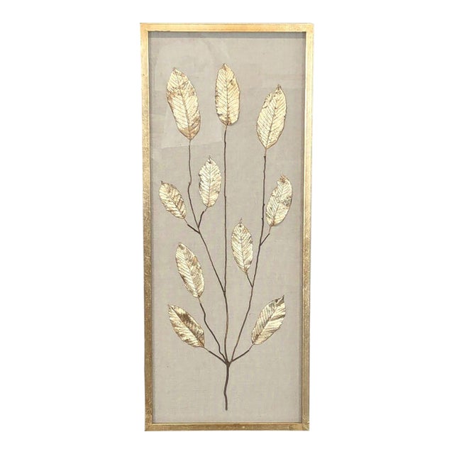 Uttermost Gold Leaf Botanical Wall Art Framed Decor For Sale