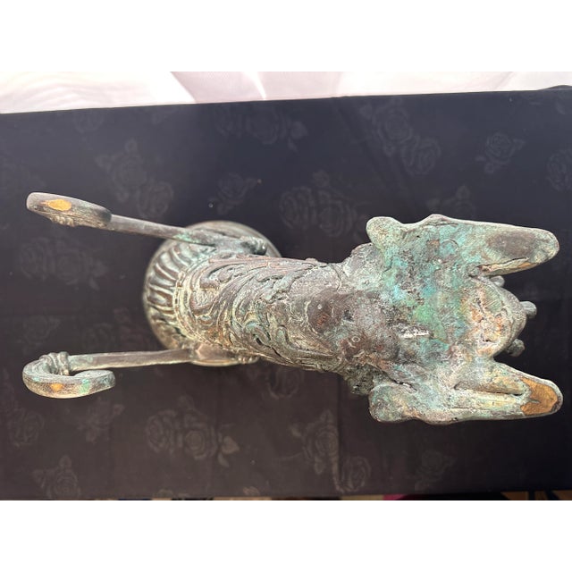 Vintage Castilian Imports Bronze Camel Cornucopia Pedestal With Crystal Bowl For Sale In Panama City, FL - Image 6 of 9