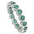 Metal Certified 2.3 Ct Natural Emerald Milgrain Eternity Wedding / Anniversary Band Ring - Size 7 For Sale - Image 7 of 14