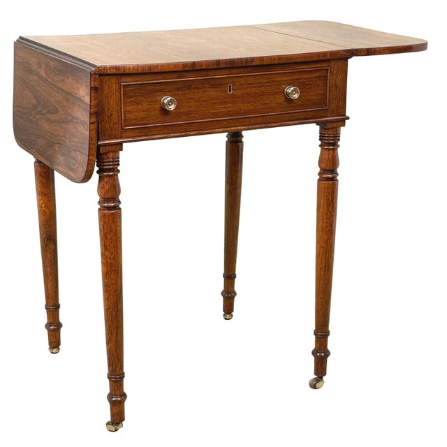Early 19th Century Regency Rosewood Pembroke Table For Sale - Image 6 of 12