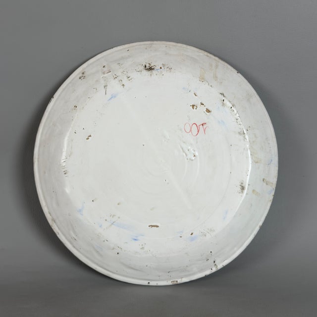 Large Hand Painted Majolica Plate, 1900s For Sale - Image 4 of 11