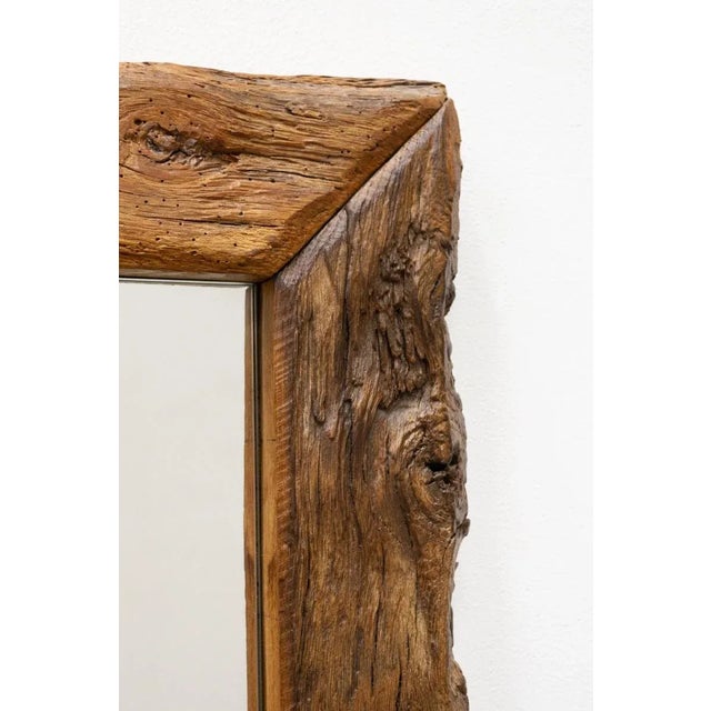 Mirror with Oak Frame For Sale - Image 3 of 9