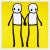 STIK, Holding Hands (Yellow), 2020 Lithographic print in colour on 140 gsm smooth woven paper 50 x 50 cm (19.65 x 19.65...