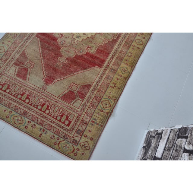 1960s Turkish Oushak Vintage Area Carpet For Sale - Image 5 of 10