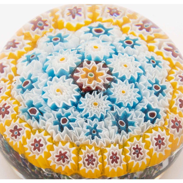 Collection of Seven Collection of Murano and French Millefiori Glass Paperweights For Sale - Image 9 of 16