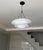 Matte White Layered Pendant Light | 4-Light Steel Shade Chandelier With Black Antique Brass Chain For Sale - Image 18 of 18