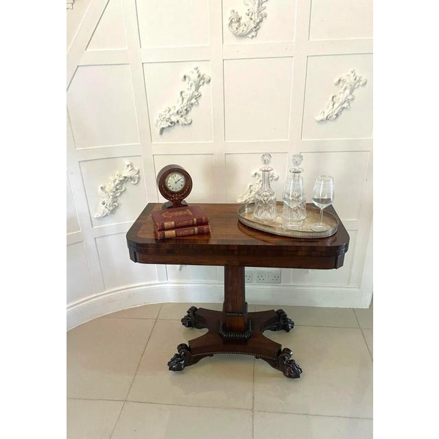 Antique William IV Rosewood Card/Side Table, 1835 For Sale - Image 3 of 12