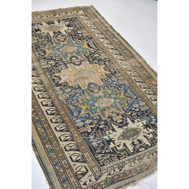 Name: Edwin Size: 4 x 6 Age: Antique Pile: Low with patina About: Find another Shirvan/Kuba this finely woven, this old,...